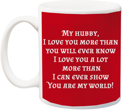 

ME&YOU Gift for Husband on Valentine's Day,Anniversary,Birthday Ceramic Mug(325 ml), Multicolor