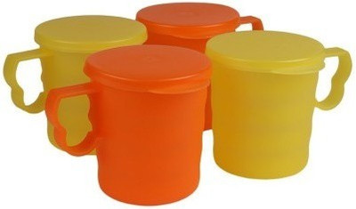 

Tupperware CCMugs Plastic Mug(350 ml, Pack of 4), Orange;yellow