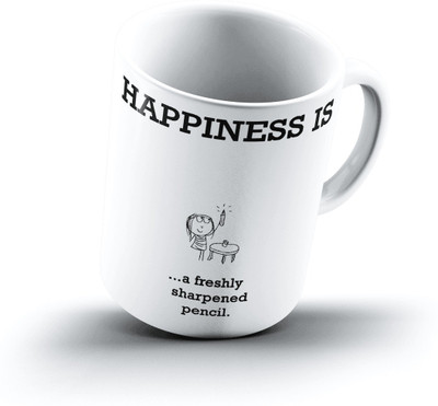 

Ucard Happiness Is1415 Bone China, Ceramic, Porcelain Mug(325 ml)