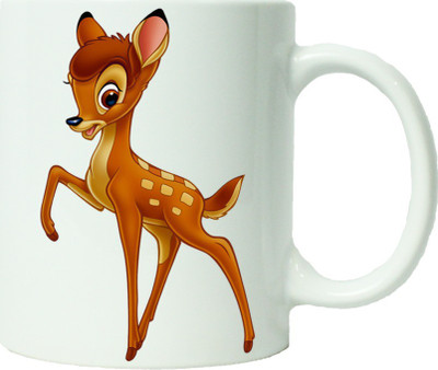 

Maison N Mode Bambi Up Leg Coffee Ceramic Mug(330 ml), Multicolor