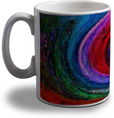 

Artifa Colorful Spiral Porcelain, Ceramic Mug(350 ml), Multicolor