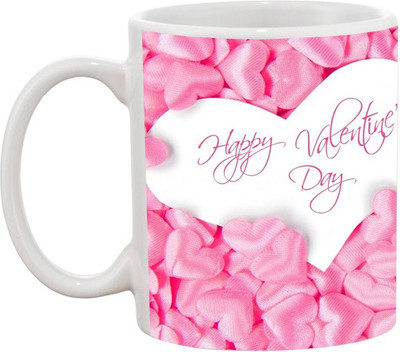 

Ashvah Valentine-120 Ceramic Mug(350 ml), Multicolor