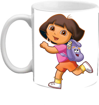 Raj Laxmi School Theem cartoon White Ceramic Mug(350 ml)