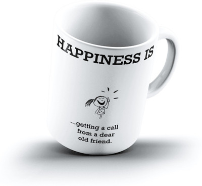 

Ucard Happiness Is1674 Bone China, Ceramic, Porcelain Mug(325 ml)