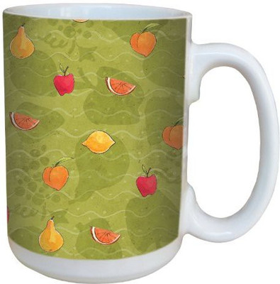 

Tree-Free Greetings Greetings 79282 Fruit Salad by Debbie Mumm Ceramic with Full-Sized Handle, 15-Ounce Ceramic Mug(60 ml), Multicolor