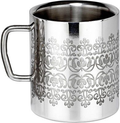 

Gurukrupa Magic Mirror Coffee mug 280ml Stainless Steel Mug(280 ml), Silver