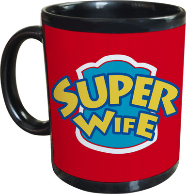 66% OFF on SajawatHomes Gifts For Super Wife Black Coffee Ceramic Coffee Mug(350 ml) 66% OFF on SajawatHomes Gifts For Super Wife Black Coffee Ceramic Coffee Mug(350 ml)