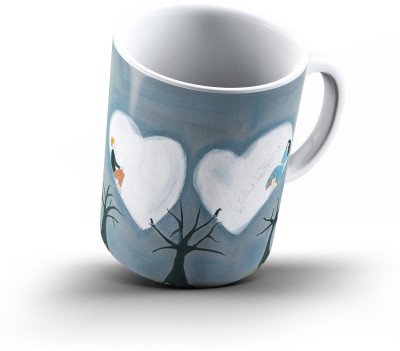 

Ucard Love Heart281 Bone China, Ceramic, Porcelain Mug(325 ml), Multicolor