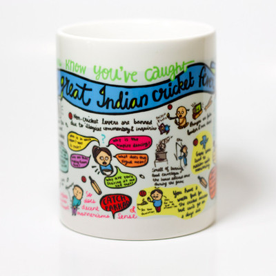 

Chumbak Great Indian Cricket Ceramic Mug, Multicolor