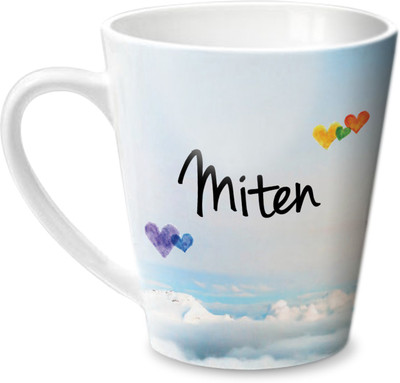 

Hot Muggs Simply Love You Miten Conical Ceramic Mug(350 ml)