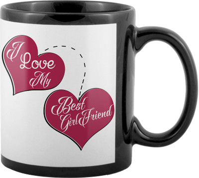 

SKY TRENDS World's Best Gifts For Valentine Girlfriend Boyfriend Friend Husband Wife Anniversary & Birthday Design Code 091 Ceramic Mug(325 ml), Black