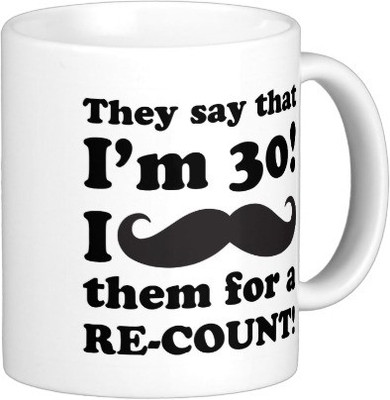 

Exoctic Silver Dil Toh Baccha Hai Ji A002 Ceramic Mug(350 ml), Black;white