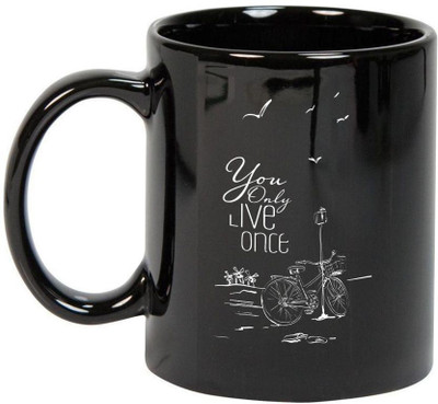 

Prithish You Only Live Once Ceramic Mug(330 ml), Multicolor