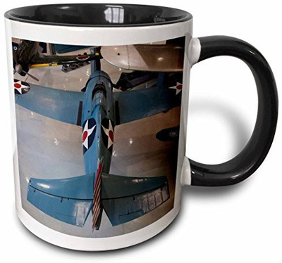 

3dRose mug_89295_4 Florida, Naval Aviation Museum, WWII F4F War Plane US10 WBI0506 Walter Bibikow Two Tone Black, 11 oz, Black/White Ceramic Mug(60 ml), Multicolor