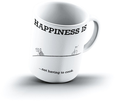 

Ucard Happiness Is1394 Bone China, Ceramic, Porcelain Mug(325 ml)