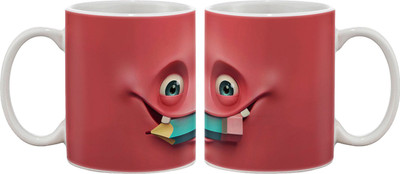 

Artifa Pencil In Mouth Artistic Porcelain, Ceramic Mug(350 ml), Multicolor