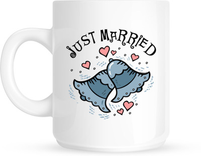 

HuppmeGift Married White Ceramic Mug(350 ml)