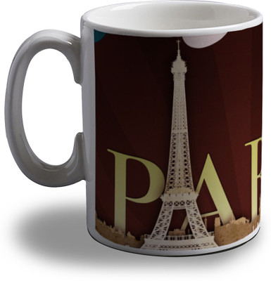 

Artifa Paris Eiffel Tower Porcelain, Ceramic Mug(350 ml), Multicolor