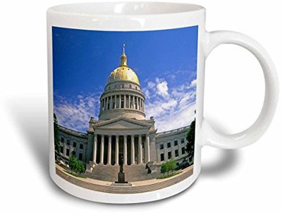 

3dRose West Virginia Charleston, State Capitol Building Us49 Dfr0005 David R. Frazier Ceramic, 11 oz, White Ceramic Mug(60 ml), Multicolor