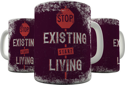 

Shaildha QU30 Ceramic Mug(350 ml), Multicolor
