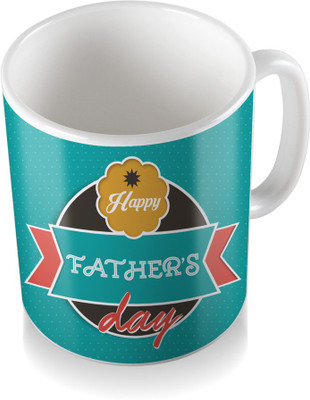 

SKY TRENDS Happy Father's Dad With Background Green Happy Fatrher's Day Coffee Ceramic Mug(3.2 ml), White