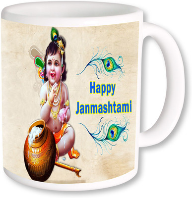 

PhotogiftsIndia Happy Krishnajanmashtami 005 Ceramic Mug(325 ml), Multicolor