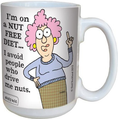 

Tree-Free Greetings Greetings lm43802 Hilarious Aunty Acid Nut Free by The Backland Studio Ceramic, 15-Ounce Ceramic Mug(60 ml), Multicolor