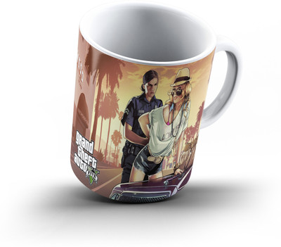 

Ucard Grand Theft Auto855 Bone China, Ceramic, Porcelain Mug(325 ml), Multicolor