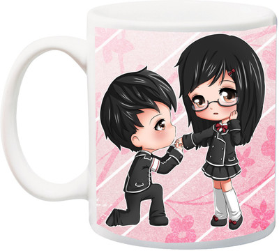 

ME&YOU Gift for Husband/Wife/Boyfriend/Girlfriend/Couple On Valentine's Day Or Anniversary Printed Ceramic Mug(325 ml), Multicolor