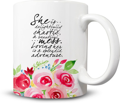 

Ackme Design Beautiful Quotes, flower, Girl, Love Coffees Ceramic Mug(325 ml), Multicolor