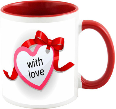 AllUPrints Valentines Day Special Present Red Ceramic Mug(325 ml)