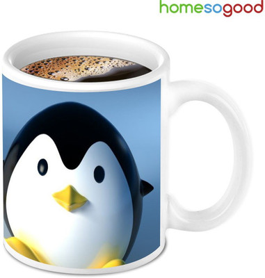 Homesogood Cute Penguin Coffee Ceramic Mug(280 ml) available at flipkart for Rs.349
