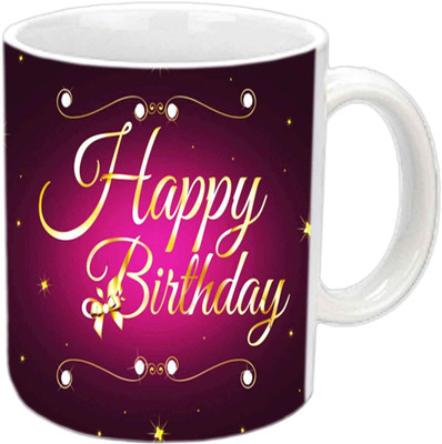 

Raj Laxmi sparkling b'day white Ceramic Mug(350 ml)