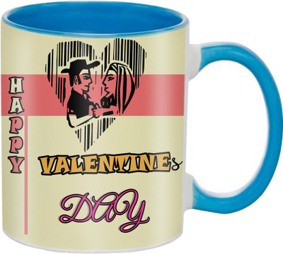 

SKY TRENDS Beautiful Special and Best Happy Valentine Gifts for Boyfriend Girlfriend Fiance Wife Husband Friends Birthday Anniversary087 Ceramic Mug(325 ml), Blue
