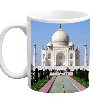 

Raj Laxmi Beautiful tajmahal White mug Ceramic Mug(350 ml)