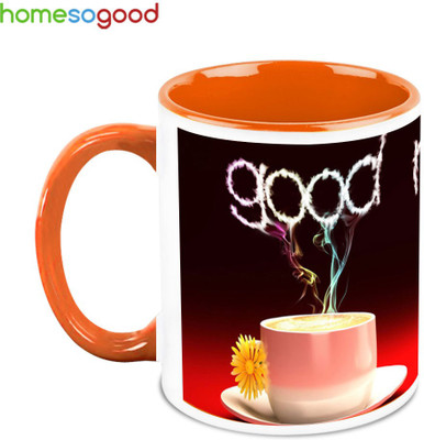 33% OFF on Homesogood Colorful Vaporous Of Coffee Ceramic Mug(325 ml)