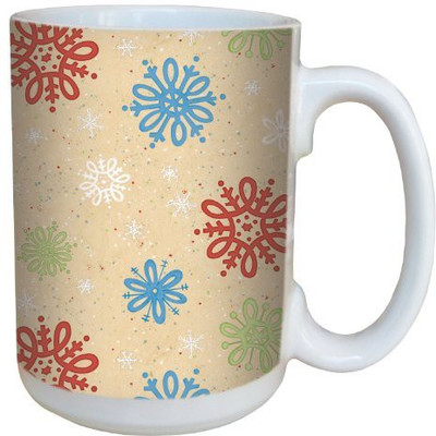 

Tree-Free Greetings Greetings 79313 Sweet Snowflakes by Debbie Mumm Ceramic with Full-Sized Handle, 15-Ounce Ceramic Mug(60 ml), Multicolor