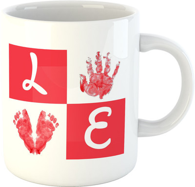 

Deeher Gifts love design 5 Ceramic Mug(330 ml), Multicolor