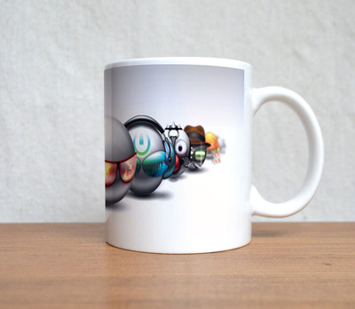 60% OFF on StyBuzz Party Rockstar Smilies Ceramic Coffee Mug(300 ml)