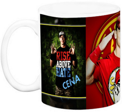 

EFW WWF Super star - John Cena (Design 2) Ceramic Mug(325 ml), Multicolor