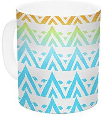 

Kess InHouse InHouse Frederic Levy-Hadida Antilops Pattern Chevron Ceramic Coffee, 11 oz, Multicolor Ceramic Mug(60 ml)