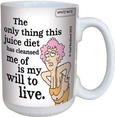 

Tree-Free Greetings Greetings lm43804 Hilarious Aunty Acid Juice Diet by The Backland Studio Ceramic, 15-Ounce Ceramic Mug(60 ml), Multicolor