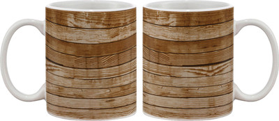 

Artifa Vintage Wooden Background Porcelain, Ceramic Mug(350 ml), Multicolor