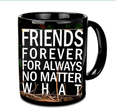 

Raj Laxmi Friend Forever Black Ceramic Ceramic Mug(3.5 ml)