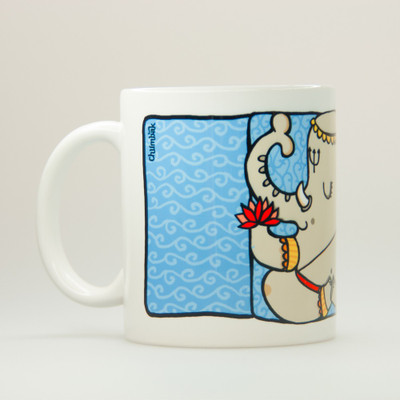 

Chumbak Ganesha Coffee Ceramic Mug(300 ml), White