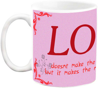 

EFW COFFEE-MUG : Love doesnt make the world go round red mug Ceramic Mug(325 ml)