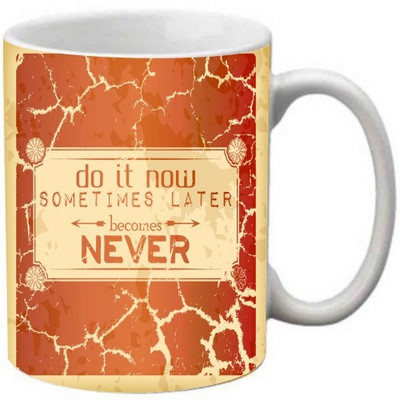 

Maison N Mode Do It Now Coffee Ceramic Mug(330 ml), Multicolor