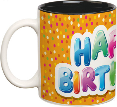 

Prithish Happy Birthday Design 4 Double Color Ceramic Mug(330 ml), Multicolor