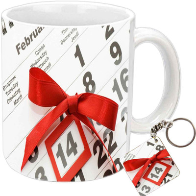 

Raj Laxmi valentine gift white Ceramic Mug(399 ml)