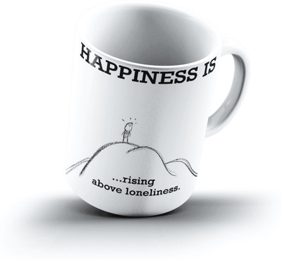 

Ucard Happiness Is1291 Bone China, Ceramic, Porcelain Mug(325 ml)
